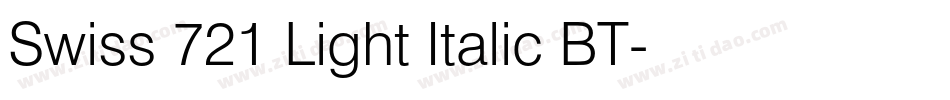 Swiss 721 Light Italic BT字体转换